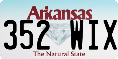 AR license plate 352WIX