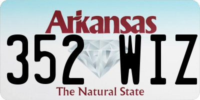 AR license plate 352WIZ