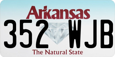 AR license plate 352WJB