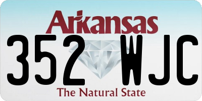AR license plate 352WJC