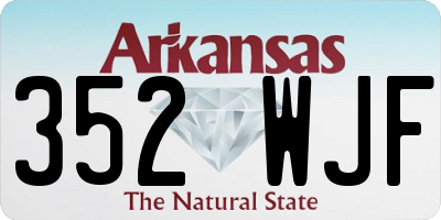 AR license plate 352WJF