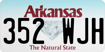 AR license plate 352WJH