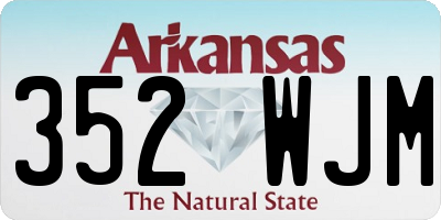 AR license plate 352WJM