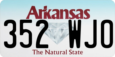 AR license plate 352WJO