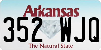 AR license plate 352WJQ