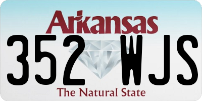 AR license plate 352WJS
