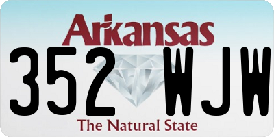 AR license plate 352WJW