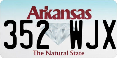 AR license plate 352WJX