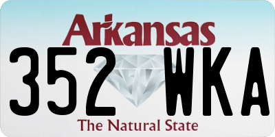 AR license plate 352WKA