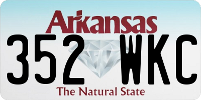 AR license plate 352WKC