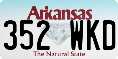 AR license plate 352WKD