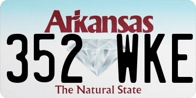 AR license plate 352WKE
