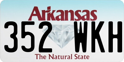 AR license plate 352WKH