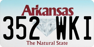 AR license plate 352WKI
