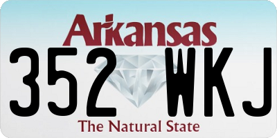 AR license plate 352WKJ