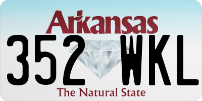 AR license plate 352WKL