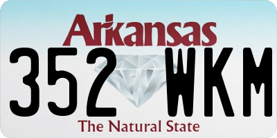 AR license plate 352WKM