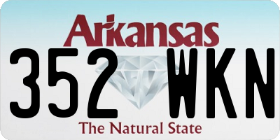 AR license plate 352WKN