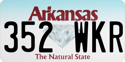 AR license plate 352WKR