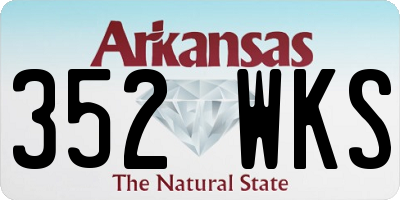 AR license plate 352WKS