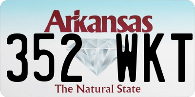 AR license plate 352WKT