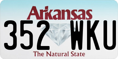 AR license plate 352WKU