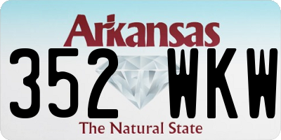 AR license plate 352WKW