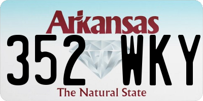 AR license plate 352WKY