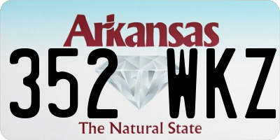 AR license plate 352WKZ