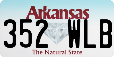AR license plate 352WLB