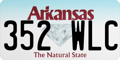 AR license plate 352WLC