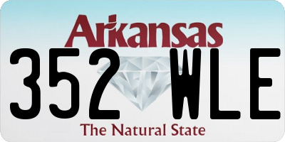 AR license plate 352WLE