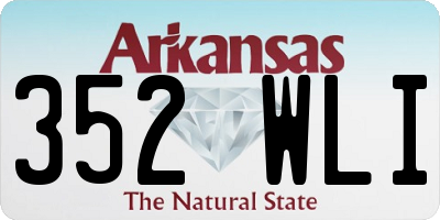 AR license plate 352WLI