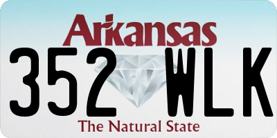 AR license plate 352WLK