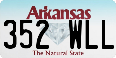 AR license plate 352WLL