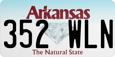 AR license plate 352WLN