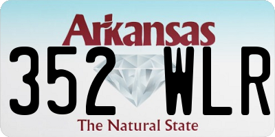 AR license plate 352WLR