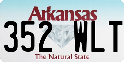 AR license plate 352WLT