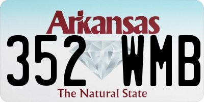 AR license plate 352WMB