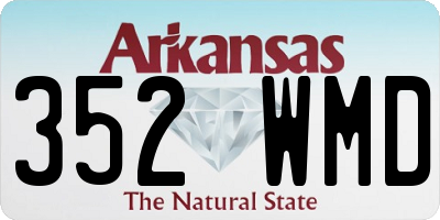 AR license plate 352WMD