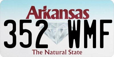 AR license plate 352WMF