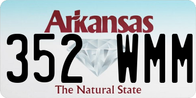 AR license plate 352WMM