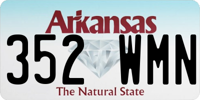 AR license plate 352WMN
