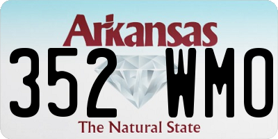 AR license plate 352WMO