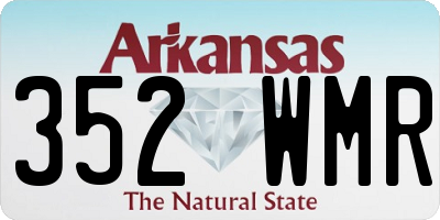 AR license plate 352WMR