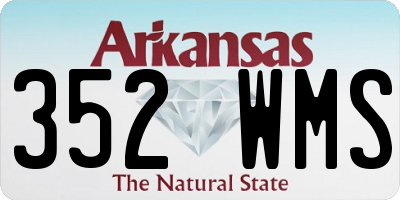 AR license plate 352WMS