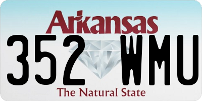 AR license plate 352WMU