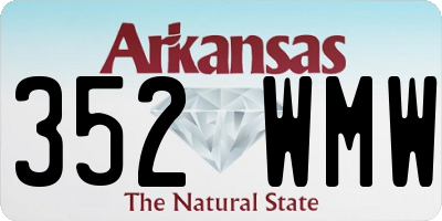 AR license plate 352WMW