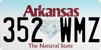 AR license plate 352WMZ