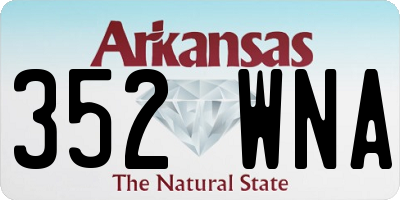 AR license plate 352WNA
